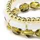 3pcs 3 tubes incurvés de style et ensemble de bracelets extensibles perlés ronds BJEW-JB07648-5