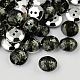 Botones redondos planos del diamante artificial de acrílico de Taiwán de 2-agujero BUTT-F015-11.5mm-27-1
