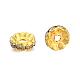 Brass Rhinestone Spacer Beads RB-A014-L12mm-01C-2