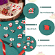 Fingerinspire 60 個 6 スタイル シリコーン カボション  DIYジュエリーアクセサリー  クリスマスのために  家と木と鐘とサンタクロースと雪だるま  混合図形  22~24.5x17~21.5x3.5~6mm  10個/スタイル SIL-FG0002-40-4