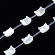 Shell normal de perles blanches de brins SSHEL-S278-124A-1