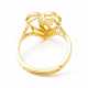 Real 18K Gold Plated Brass Alphabet Adjustable Rings RJEW-M139-18J-3