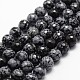 Chapelets de perles de flocon de neige en obsidienne naturelle G-G736-06-12mm-1