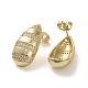 Латунные микро проложить серьги стержня кубического циркония EJEW-H308-08G-04-2