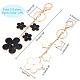 WADORN 2 Colors Flower Keychain Charms KEYC-WR0001-16-2