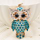 Owl Alloy Rhinestone Keychain ANIM-PW0003-051C-1