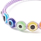 Set di braccialetti intrecciati con perline intrecciate in resina a 5 colori BJEW-JB08809-8