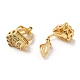 Rack Plating Real 18K Gold Plated Brass Crown Shape Clip-on Earrings EJEW-B034-02G-2