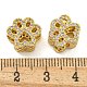 Стойки обшивки латунь микро проложить кубического циркония бусы KK-I718-37G-3