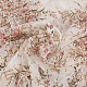 花の刺繍が施されたシフォン生地  服飾材料  フローラルホワイト  154x0.04cm  約2ヤード/個 DIY-WH0308-386A-1