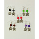 Fashion Butterfly Dangle Earrings EJEW-JE00233-1