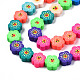 Handmade Polymer Clay Beads Strands CLAY-T020-03-3