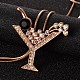 Коктейль длинный регулируемый сплав горный хрусталь Lariat ожерелья NJEW-F193-M01-RG-2