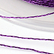 丸いメタリック糸  刺しゅう糸  9プライ  パープル  0.8mm  約65.61ヤード（60m）/ロール MCOR-L001-0.8mm-27-2