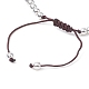 Evil Eye Lampwork & Glass Braided Bead Bracelet BJEW-JB09413-5