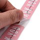 Розовый прямоугольник бумаги спасибо наклейки DIY-C042-07B-4