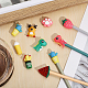 CHGCRAFT 30Pcs 10Styles Knitting Needle Stoppers Knitting Needle Point Protectors Including Cactus Animal Fruit Shapes for Knitting Crochet Supplies AJEW-CA0003-98-3