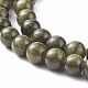 Natürliche grüne Jade gefärbt runde Perlen Stränge JBS053-6MM-41-3