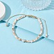 Braccialetti di perline intrecciate con perle rotonde di perle di vetro e conchiglia BJEW-JB09874-4