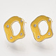 Accessoires de clous d'oreilles en laiton avec micro pavé zircone cubique KK-T054-35G-03-NF-1