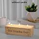 3 Hole Wood Candle Holders DIY-WH0375-002-5