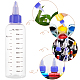 BENECREAT 10 Pack 100ml/3.4 oz Plastic Squeeze Bottles with Scale PET Transparent Blue Twist Cap Bottles Graduated Squeeze Dispensing Bottles for Ink Liquid AJEW-WH0258-692A-5