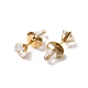Collana con pendente a farfalla in zirconi chiari e orecchini a bottone con diamanti SJEW-M099-05G-6