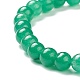 Jade naturel bracelets perles stretch teints BJEW-A117-B-34-3