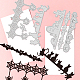 Globleland 2 個ハロウィンレースカッティングダイ金属蜘蛛の巣コウモリ猫コーナーエンボスステンシルダイカット紙カード作成装飾 diy スクラップブッキングアルバムクラフト装飾 DIY-WH0309-249-3