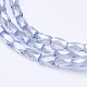 Electroplate Transparent Glass Beads Strands EGLA-E046-E03-3