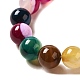 Ágata piedra preciosa natural hebras de perlas reronda G-E234-16-5
