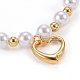Acrílico imitación perla estiramiento encantos pulseras BJEW-O168-13G-3