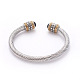 304 Stainless Steel Cuff Bangles BJEW-L642-25MP-3