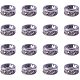 PH PandaHall 20 Pcs 8x4mm Flat Round 316 Stainless Steel Crystal Rhinestone Bead Spacers for Bracelet Necklace Jewelry DIY Craft Making STAS-PH0001-02P-1
