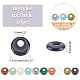 CHGCRAFT 10Pcs 10 Colors Eccentric Hole Ring Stone Bead Pendant 18mm Gemstone Donut Charms Pi Disc Pendants for Jewelry Making G-CA0001-52-2