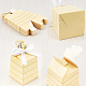 Paper with Polyester Ribbon Bees Candy Boxes CON-WH0079-70-4