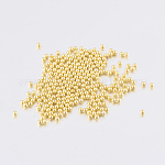 Perles rondes solides en acier inoxydable, sans trou, or, 1mm