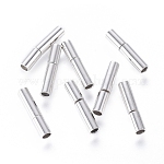 Platinum Plated Brass Bayonet Clasps, Perfect Ending for Jewelry Making, 14x3mm, Hole: 2mm