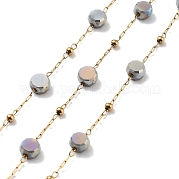 304 handgefertigte Perlenkette aus Edelstahl CHS-K019-03G-03