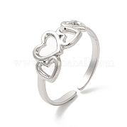 304 Stainless Steel Cuff Finger Rings RJEW-L107-007P