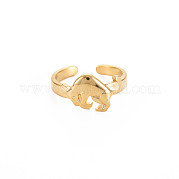 Ion Plating(IP) 304 Stainless Steel 12 Constellations/Zodiac Signs Open Cuff Ring for Women RJEW-S405-156G-K