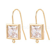 Латунные крючки для серьги из чистого циркония KK-N267-36G