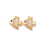 Латунные микро проложить кубического циркония подвески KK-K382-41G