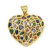 Подвески из кубического циркония с покрытием из латуни KK-U029-08G-03