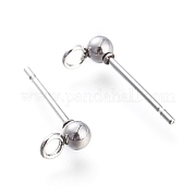 202 фурнитуры для сережек-гвоздиков из нержавеющей стали STAS-I324-01P-6mm