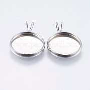 Подвеска-кабошон из нержавеющей стали 304 STAS-I069-37-14MM