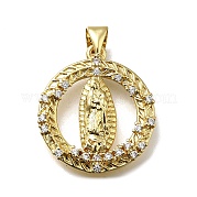 Латунные микро проложить кубического циркония подвески KK-C090-35G-08