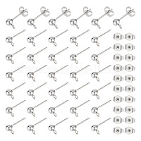  UNICRAFTALE 100pcs(50pairs) 0.8mm Pin Titanium Steel