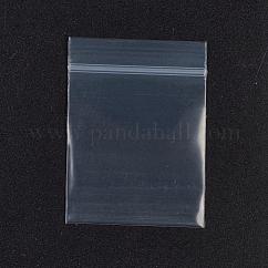 Bolsas de plástico con cierre de cremallera, bolsas de almacenamiento de joyas pequeñas resellables bolsas autoadhesivas, sello superior, Rectángulo, blanco, 5x4 cm, espesor unilateral: 3.9 mil (0.1 mm), 100 unidades / bolsa