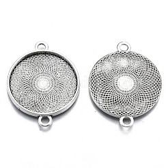 Impostazioni connettori cabochon in lega di stile tibetano&nbsp;TIBE-S322-009AS-RS